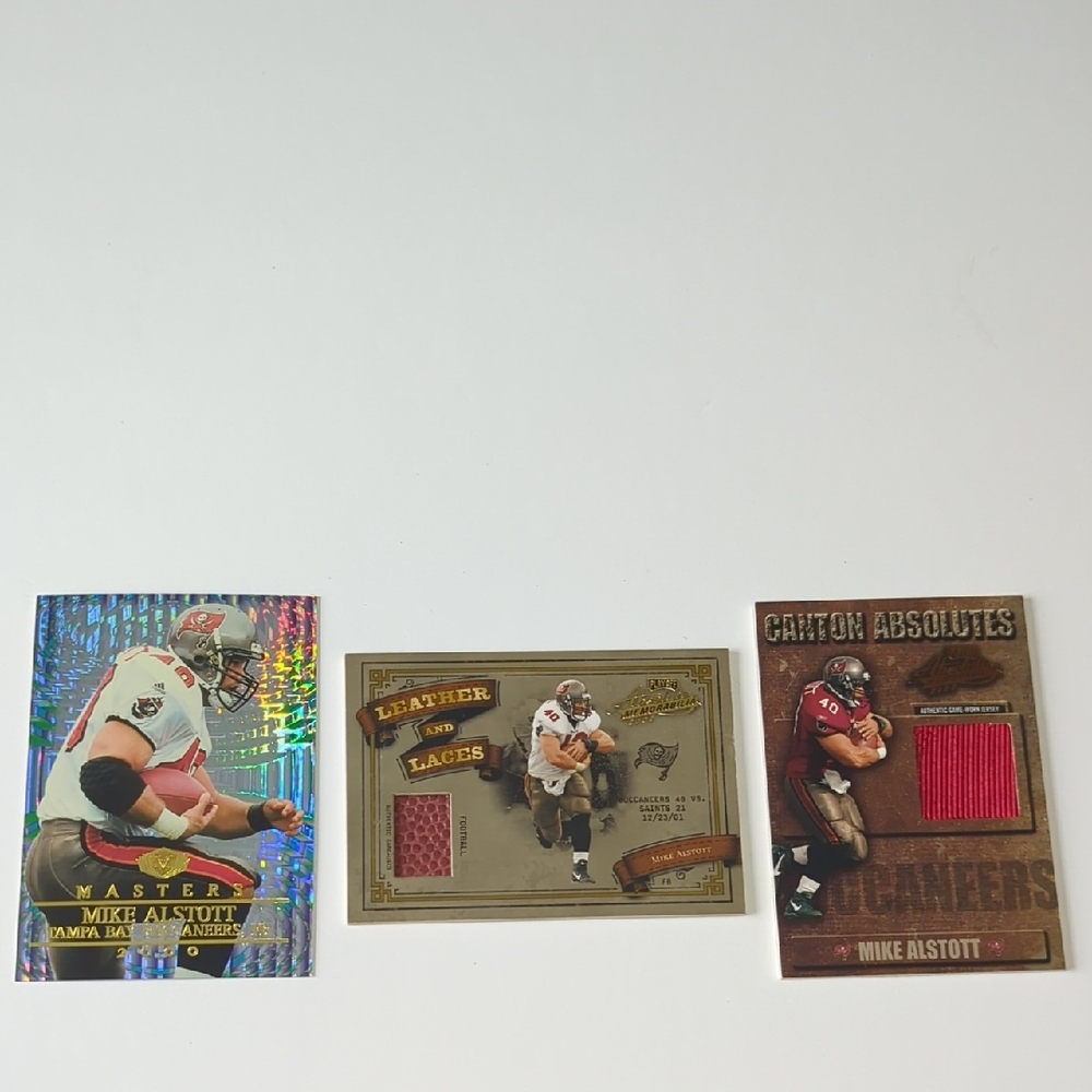 Lot Of Mike Alstott NFL Trading Cards Numbered Game Worn Used Jersey Football